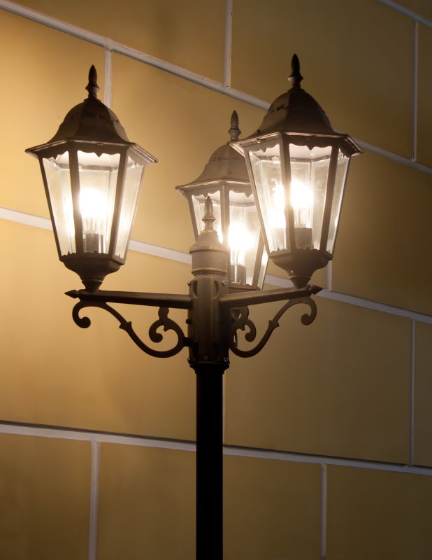 A working lamp post provides better visibility and security